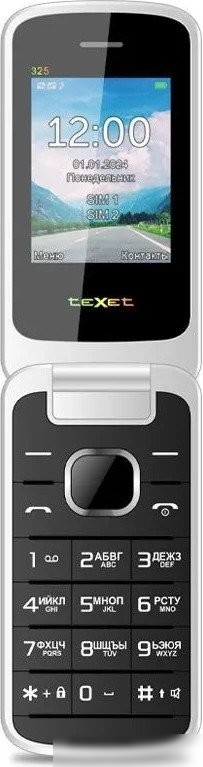 Кнопочный телефон TeXet TM-325 (антрацит) – фото товара