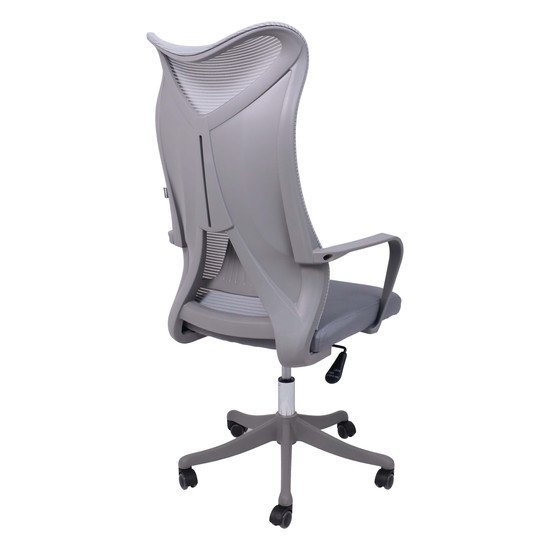 Кресло AksHome Abraham ткань/сетка, серый) – фото товара