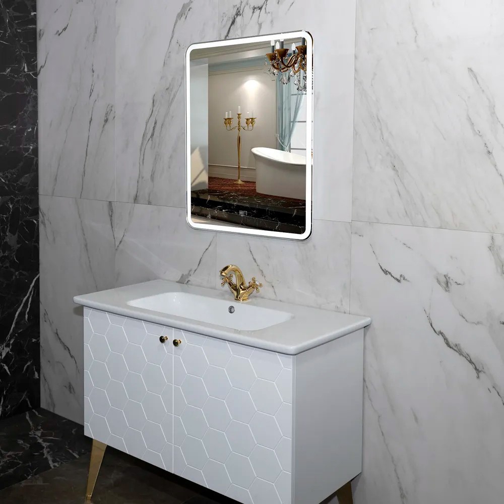 Пекам Зеркало Marta 1 80x100 marta1-80x100sp (с подсветкой, сенсором на прикосновение и подогревом) – фото товара