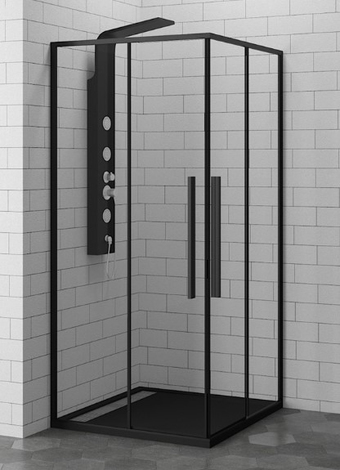 Душевой уголок RGW SV-31B 100x100 (черный/прозрачное стекло) - изображение в каталоге