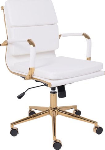Офисное кресло AksHome Indigo LB (белый/золотой) – изображение в каталоге