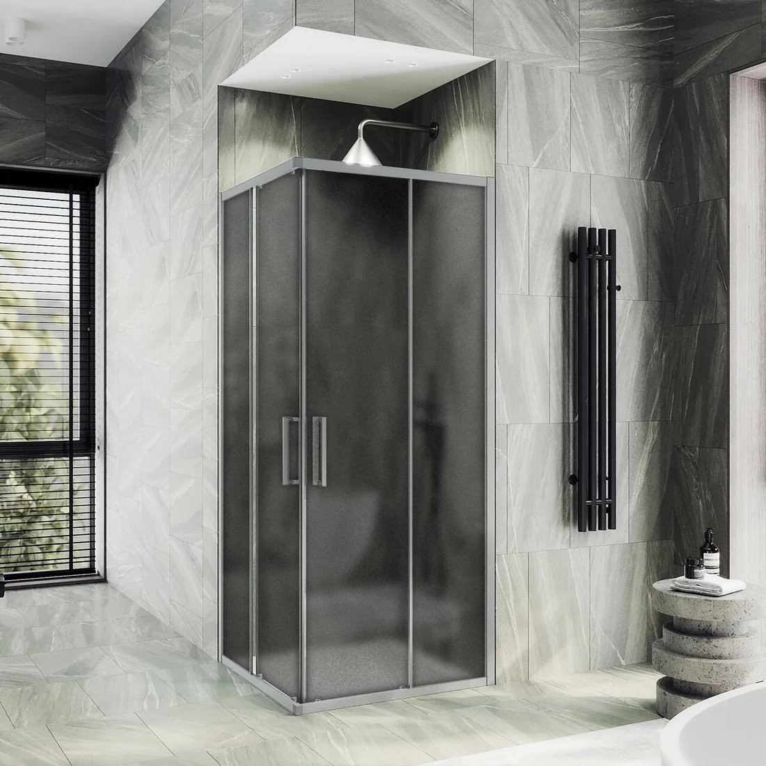 Душевой уголок MaybahGlass MGY-1331-5 (графит матовый стекло/хром матовый) - фото товара