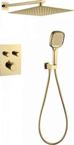 Душевая система Grocenberg GB5040 с термостатом (золото глянец) - изображение в каталоге