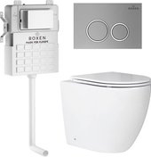 Унитаз приставной Roxen Antares в комплекте с инсталляцией Attach 5 в 1 966902 (кнопка: хром матовый) - изображение в каталоге
