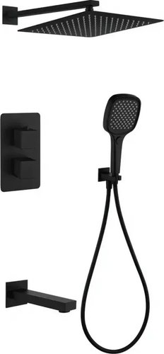 Душевая система Grocenberg GB5050 с термостатом (черный матовый) - изображение в каталоге