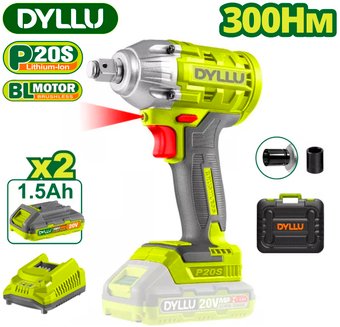 Гайковерт Dyllu DTCD1512 (с 2-мя АКБ, кейс) – изображение в каталоге