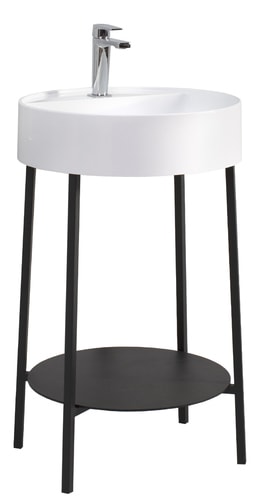 Мебель для ванных комнат Belux Тумба под умывальник Эмилия Н53 М (19 черный матовый) – изображение в каталоге