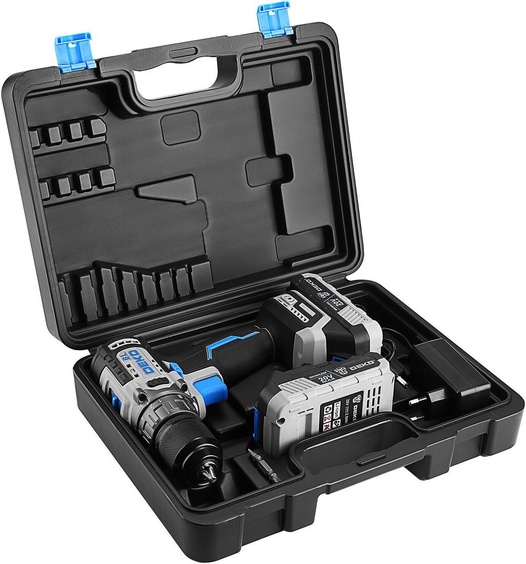 Дрель-шуруповерт Deko ZKCD20V One+ 084-1003 (с 2-мя АКБ, кейс) – фото товара