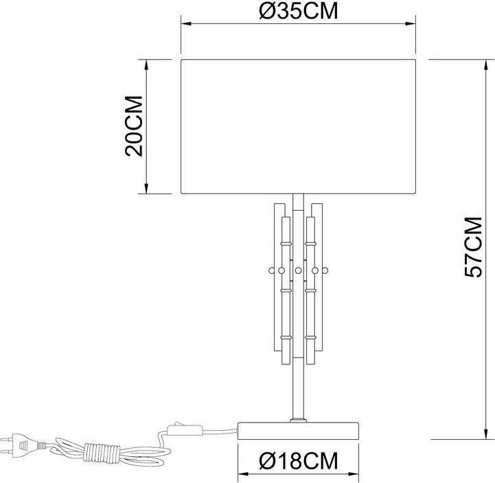 Настольная лампа Arte Lamp Taygeta A4097LT-1CC