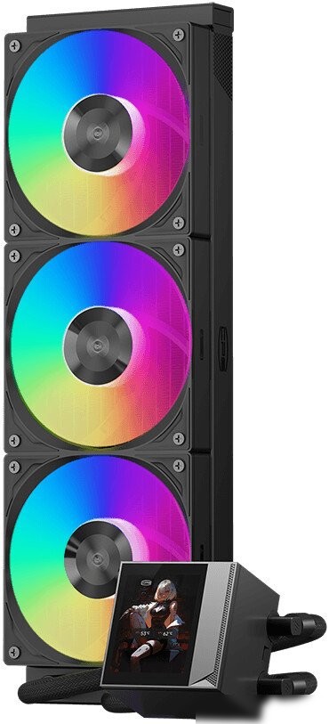 Система жидкостного охлаждения для процессора PCCooler DC360 Pro ARGB Display (черный) – фото товара