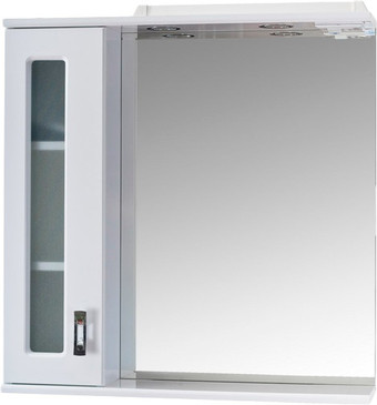 Onika Шкаф с зеркалом Кристалл 67.02 левый (белый) [206705] – изображение в каталоге