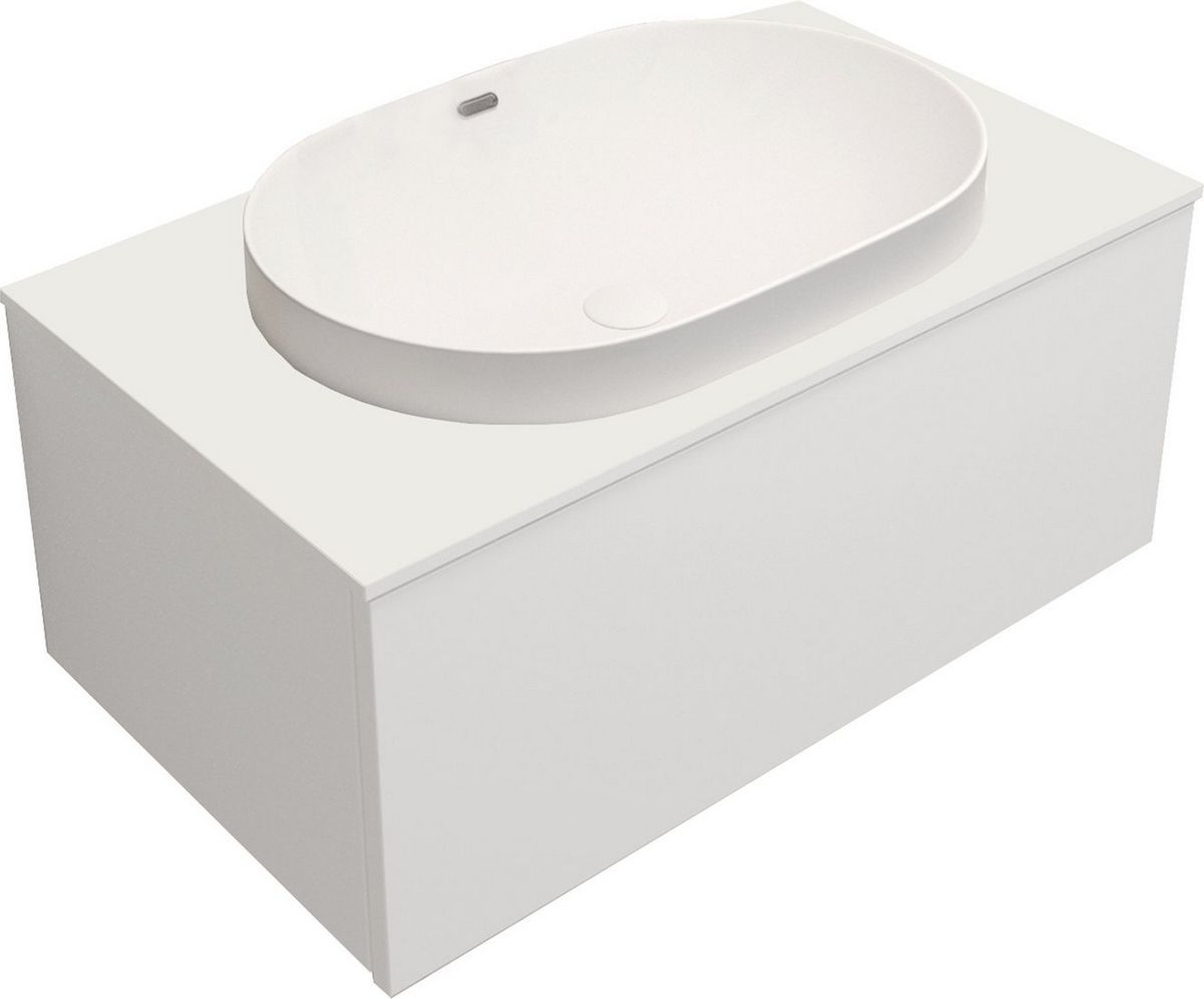 ЗОВ Тумба с умывальником Кито 100 K100LW0MWM-LDSPW6002 (белый матовый) – фото товара