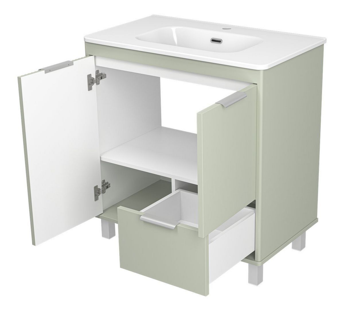 Brevita Тумба под умывальник Risacca Pistachio 80 RIS-06080-0842Я (фисташковый) – фото товара