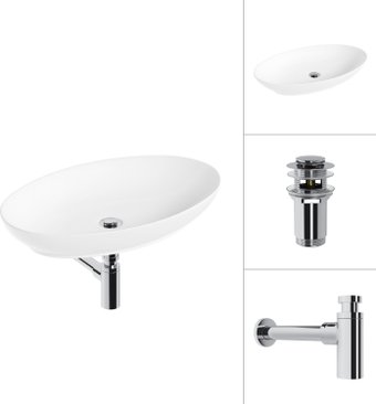 Умывальник Lauter 21571 + клапан 21190CH + сифон 21635CH (хром) - изображение в каталоге