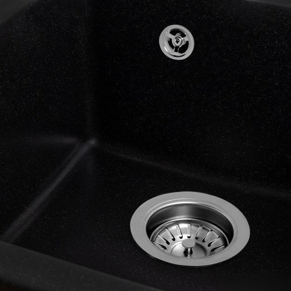 Кухонная мойка Saniteco Silva (оникс с сифоном) - фото товара