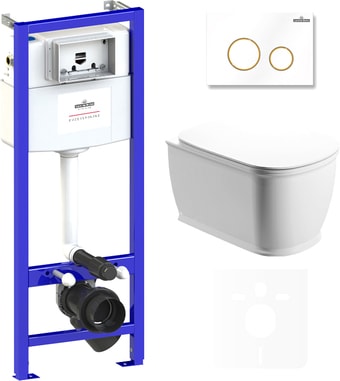 Унитаз Lavinia Boho Relfix Bell Pro Rimless 6 в 1 75110013 (белый пластик) - изображение в каталоге