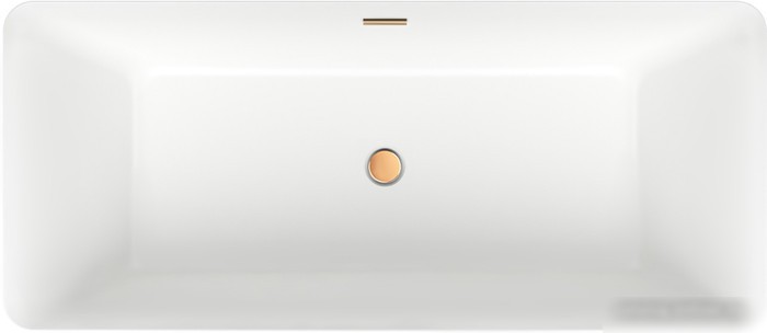 Ванна Wellsee DeSire 175,5x76 231503004 (отдельностоящая ванна белый глянец, экран, ножки, сифон-автомат золото) - фото товара