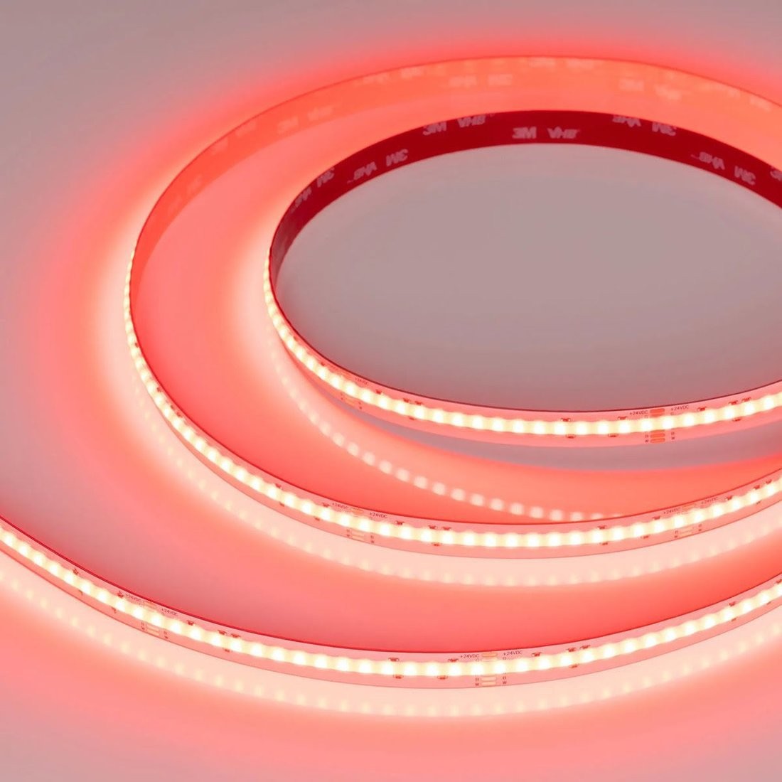 Светодиодная лента COB Arlight 15W/m 768LED/m CSPSMD дневной белый + разноцветный 5М COB-X768-12mm 24V 041786 – фото товара