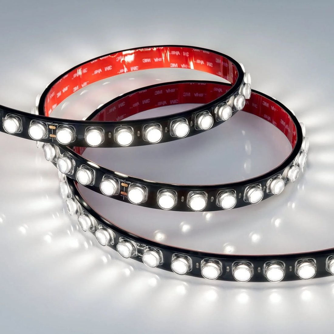 Светодиодная лента Arlight 21W/m 42LED/m 2835SMD холодный белый 5М FLT-PS-A42-BLACK-23mm 24V 040919 – фото товара