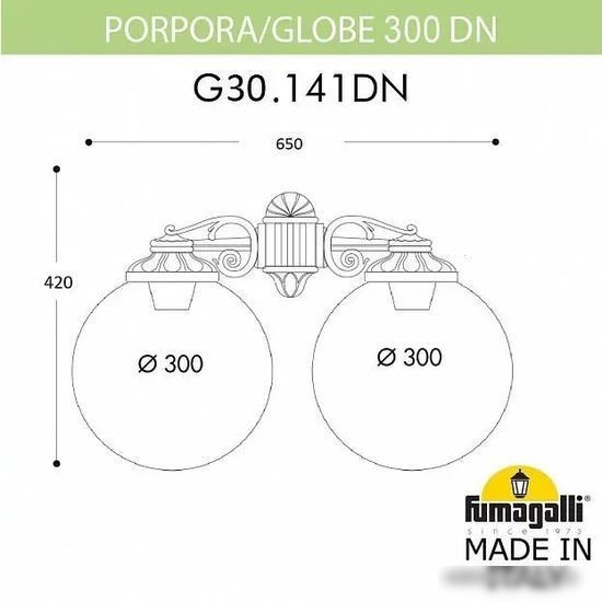 Уличный настенный светильник Fumagalli Globe 300 FU_G30.141.000.AYF1R – фото товара