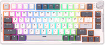 Клавиатура Royal Kludge RK-H81 RGB (белый, RK Cyan) – изображение в каталоге