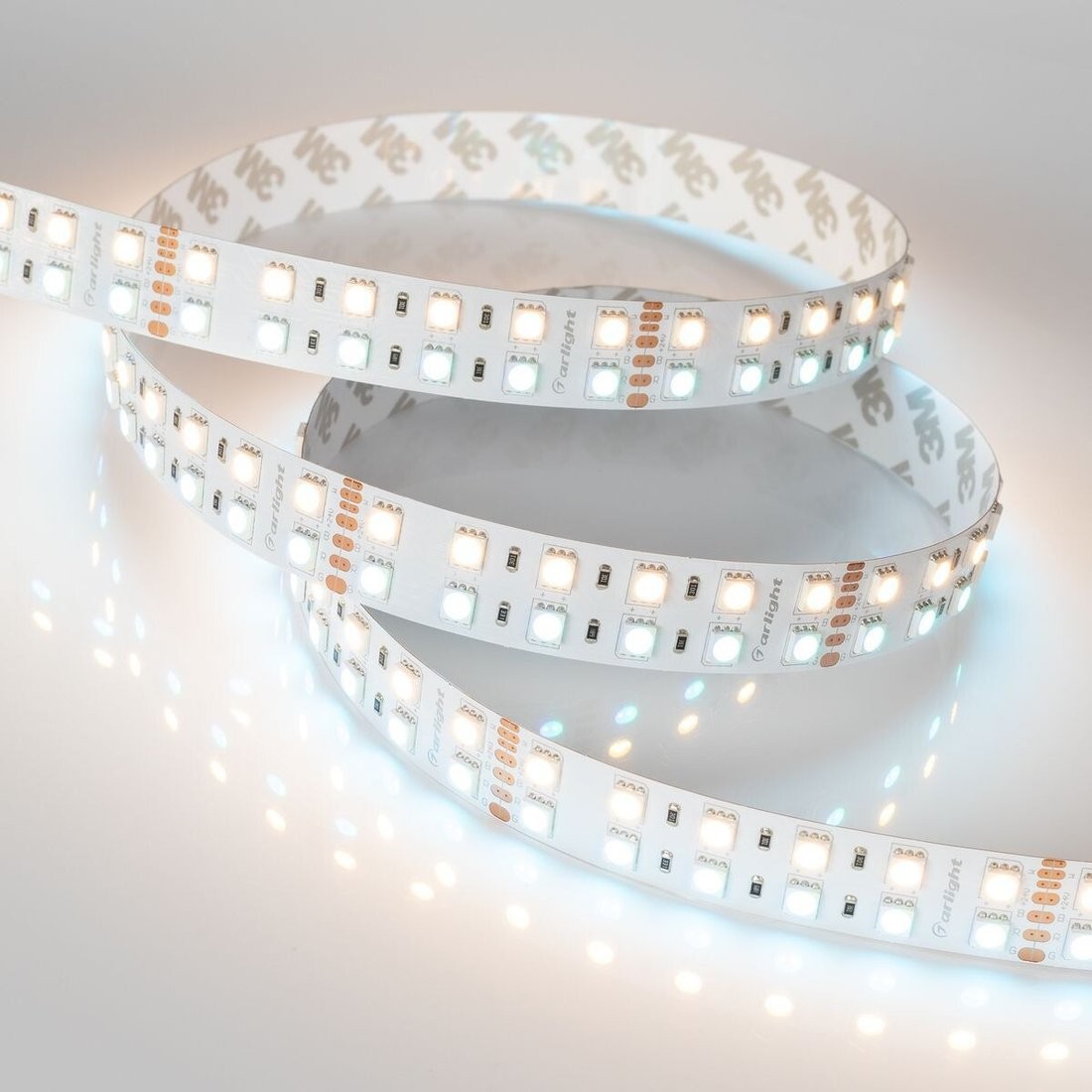 Светодиодная лента Arlight 32W/m 144Led/m 5060SMD разноцветный/теплый белый 5M RT-B144-19mm 24V RGBW-Warm 012327(3) – фото товара