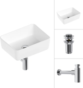 Умывальник Lauter 21674B + клапан 21190CH + сифон 21635CH (хром) - изображение в каталоге