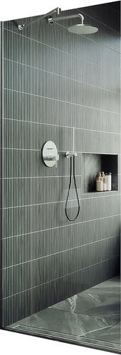 Душевая стенка MaybahGlass 195x79 MGD-695-5у (прозрачное стекло/хром матовый) - изображение в каталоге