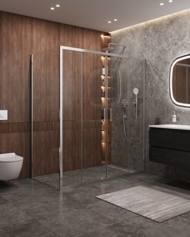 Душевой уголок Cezares MOLVENO-AH-2/1-170/100-C-Cr-IV - фото товара