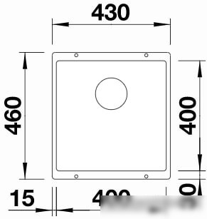 Кухонная мойка Blanco Subline 400-U 525990 (черный) - фото товара