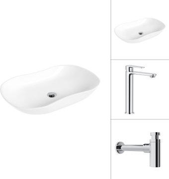 Умывальник Lauter 21570 + Moon 21СK81691C с сифоном 21635CH (хром) - изображение в каталоге