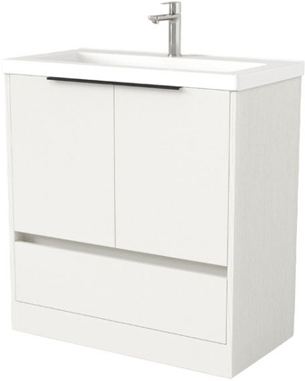 Дабер Тумба под умывальник 017 Тобага/Эридан 80 Т17.8Т.0.5Ч (белый древесный/ручка черная) – изображение в каталоге