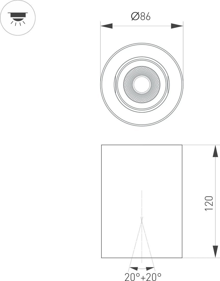 Точечный светильник Arlight SP-FOCUS-R86-10W Day4000 BK 36deg 054860 – фото товара
