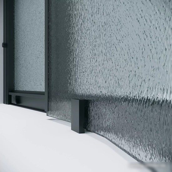 Душевой уголок Grossman Cosmo 100x100x195 301.K33.02.1010.21.02 (черный матовый/шиншилла стекло) - фото товара