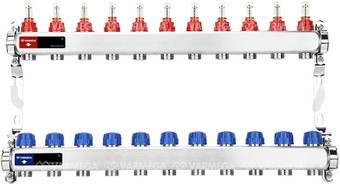 Запорная арматура Varmega Коллектор для теплого пола с расходомерами VM15111 ВР 1"