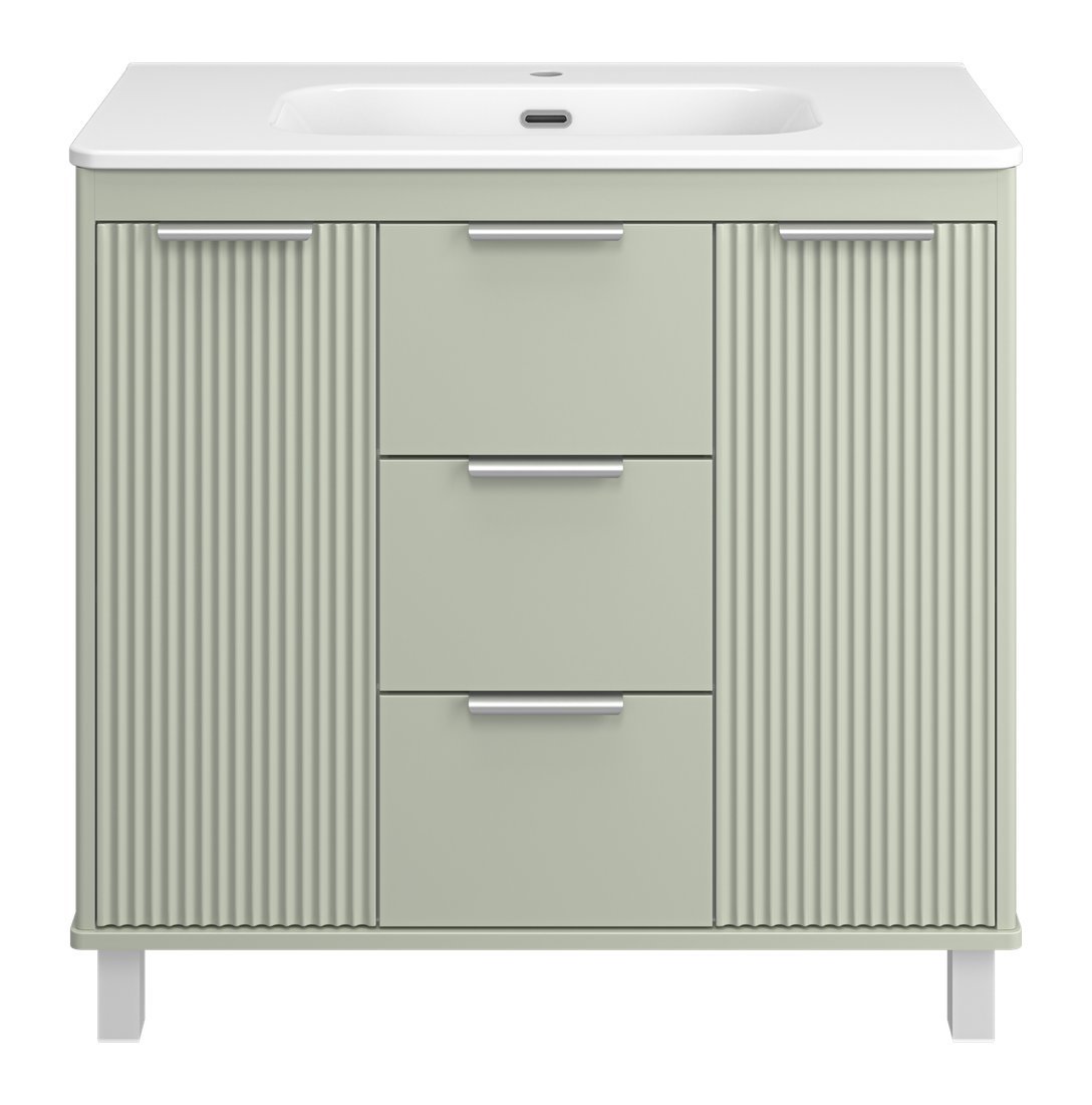Brevita Тумба под умывальник Risacca Pistachio 90 RIS-06090-0842Я (фисташковый) – фото товара