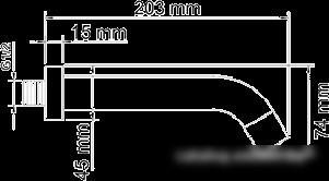 Излив Wasserkraft A018 - фото товара