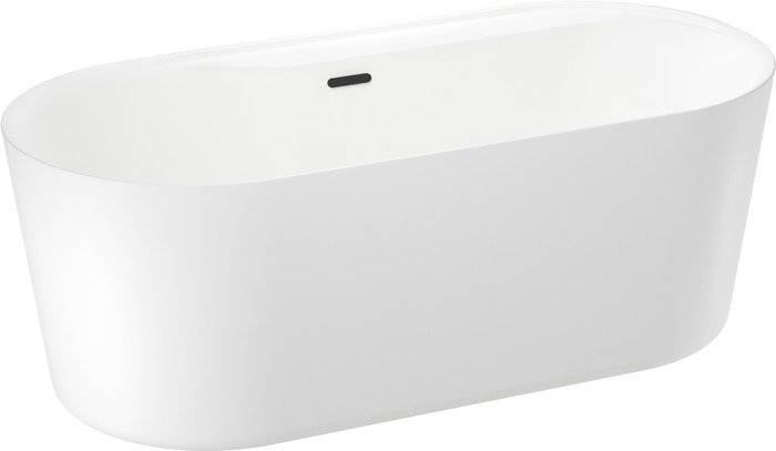 Ванна Wellsee Vanille Joie 179,5x84,5 236501003 (отдельностоящая ванна белый глянец, экран, ножки, сифон-автомат матовый черный) - фото товара
