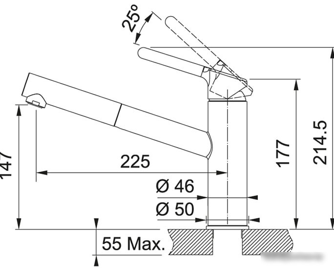 Смеситель Franke Orbit Pull Out 115.0623.147 (хром/миндаль) - фото товара