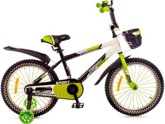Детский велосипед Favorit Sport 18 SPT-18GN2 (черный/зеленый) – изображение в каталоге