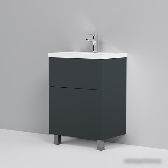 AM.PM Тумба под умывальник Gem 60 M90FSX06022GM32 (2 ящика, графит) – фото товара