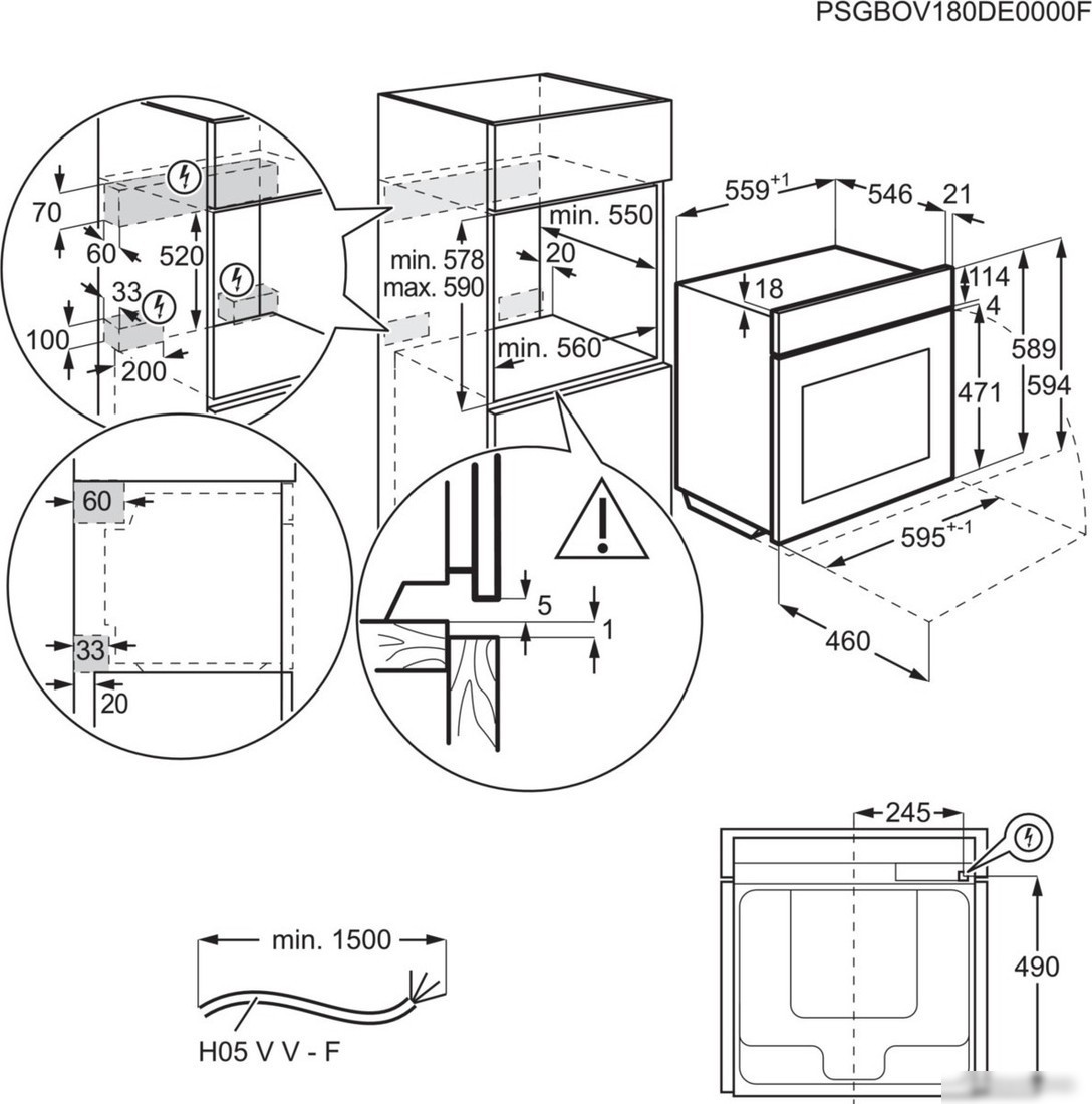 Электрический духовой шкаф Electrolux EOE8P39WX - фото товара