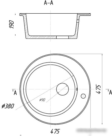 Кухонная мойка Gerhans A05 (бежевый) - фото товара