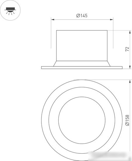 Точечный светильник Arlight MS-DROP-BUILT-R158-30W Day4000 041498 – фото товара
