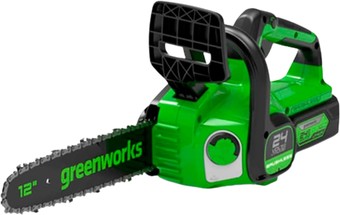 Аккумуляторная пила Greenworks GD24CS30K2 2007007UA (с 1-м АКБ 2 Ач) – изображение в каталоге