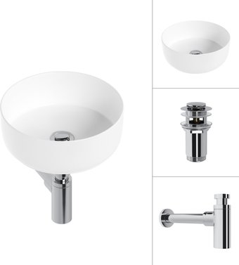 Умывальник Lauter 21499-31 + клапан 21190CH + сифон 21635CH (хром) - изображение в каталоге