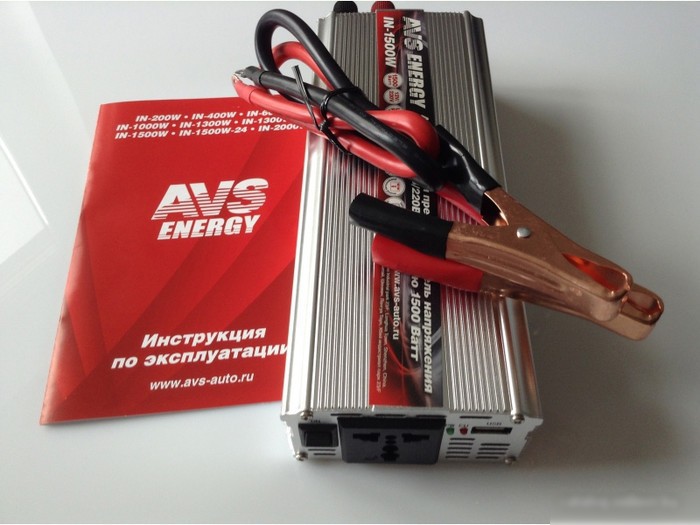 Автомобильный инвертор AVS 12/220V IN-1500W – фото товара
