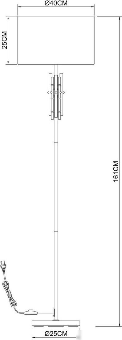 Торшер Arte Lamp Taygeta A4097PN-1CC