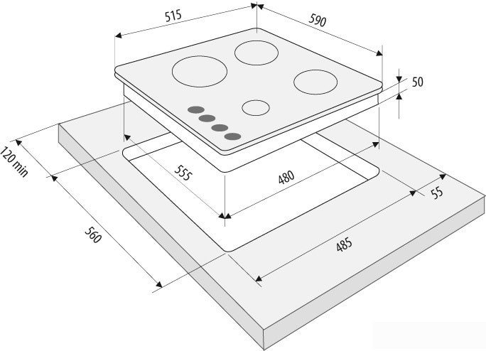 Варочная панель Krona Calore 60 WH - фото товара