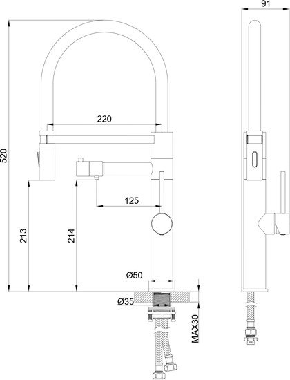 Смеситель Wonzon&Woghand WW-88458007-MB - фото товара